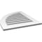 Ekena Millwork Quarter Round Top Left Surface Mount PVC Gable Vent w/ 3-1/2"W x 1"P Standard Frame, 24"W x 30"H GVPQL24X3001SF - alternate 3